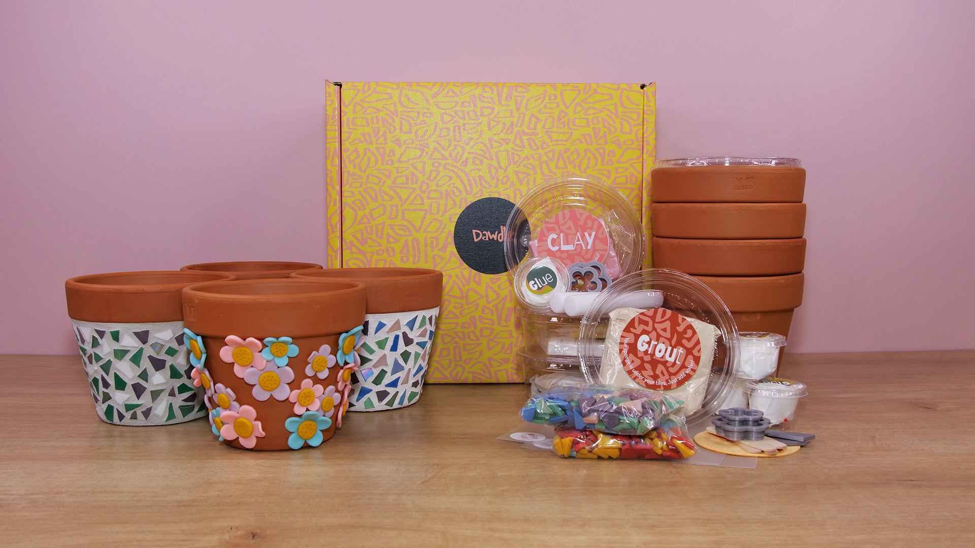 4 Terracotta Mixed Pots