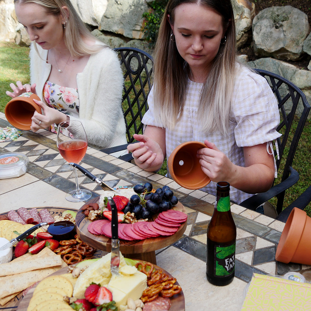 4 Terracotta Mosaic Pots
